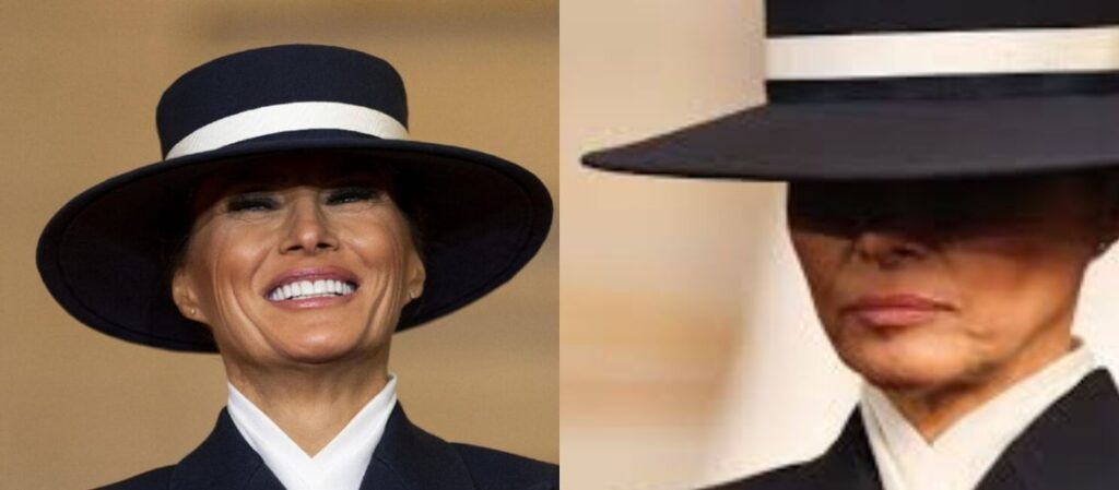 Cappello Melania Trump alla cerimonia di giuramento di Donald Trump